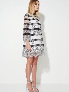 MOSSMAN Selfless Righteous Midi Long Sleeve Dress White Size US 6